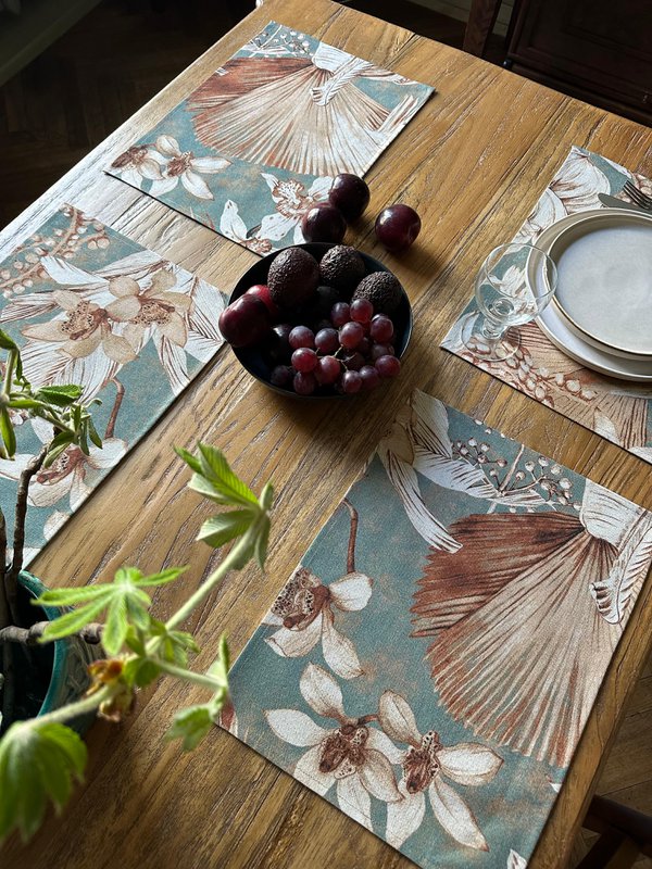 Platzset 30 x 43 cm, Leinen-Baumwoll-Mix | Terra Flora