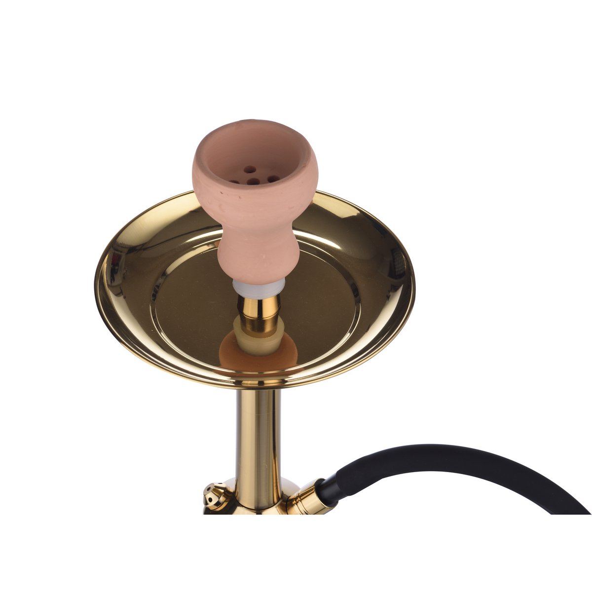 Kompletny zestaw do sziszy Chicha z wężem silikonowym, misą ceramiczną, szczypcami, ustnikiem, szklaną podstawą Kompletny zestaw do sziszy Modern Gold