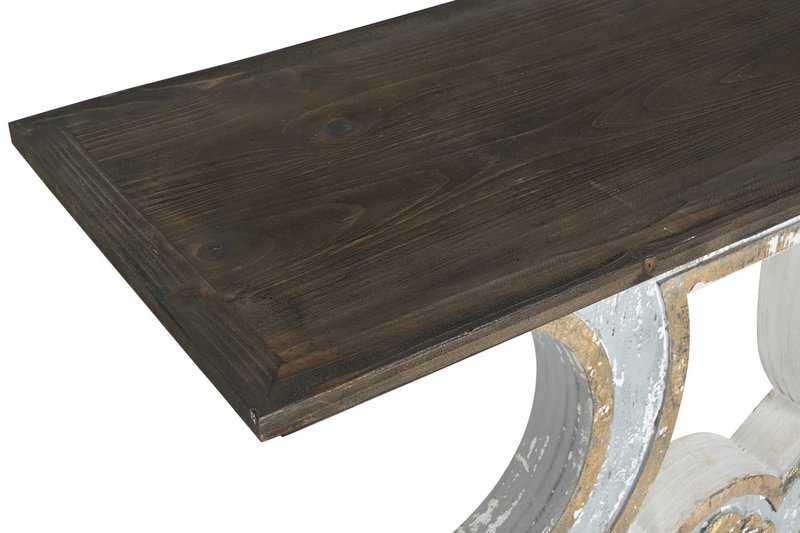 TANNEN-MDF-KONSOLE 121,5X40X95 GEALTERT MB203024