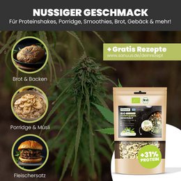 SANUUS Semi di canapa biologici dell'Allgäu pelati da semi di canapa tostati 250g