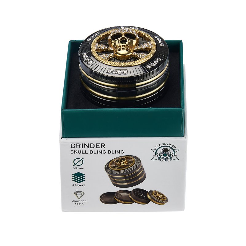 Grinder - Moulin à Herbes - Épices en Aluminium avec Tamis - 50 mm