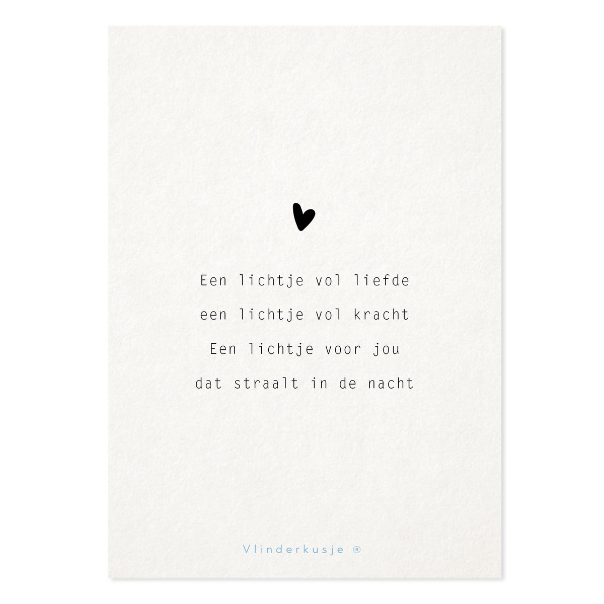 'Lichtje vol liefde' / Ansichtkaart troost & liefs