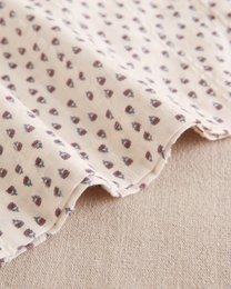 Blomsterbluse til piger med tekstur og sløjfe ved halsen P79-11604155
