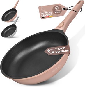 Froh pan 28 cm, non -stick coating, removable handles, induction, oven festival (pink)