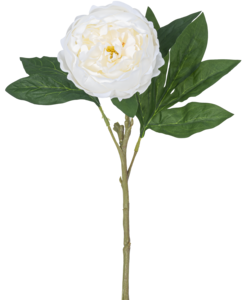 Artificial peony Real Touch White 58cm