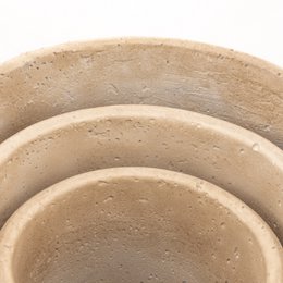 Earthenware flower pot beige L