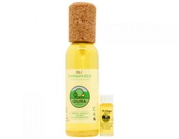 100ml bottle of pure, unrefined argan oil for cooking. Rich golden color, nutty aroma, and high in essential fatty acids.
