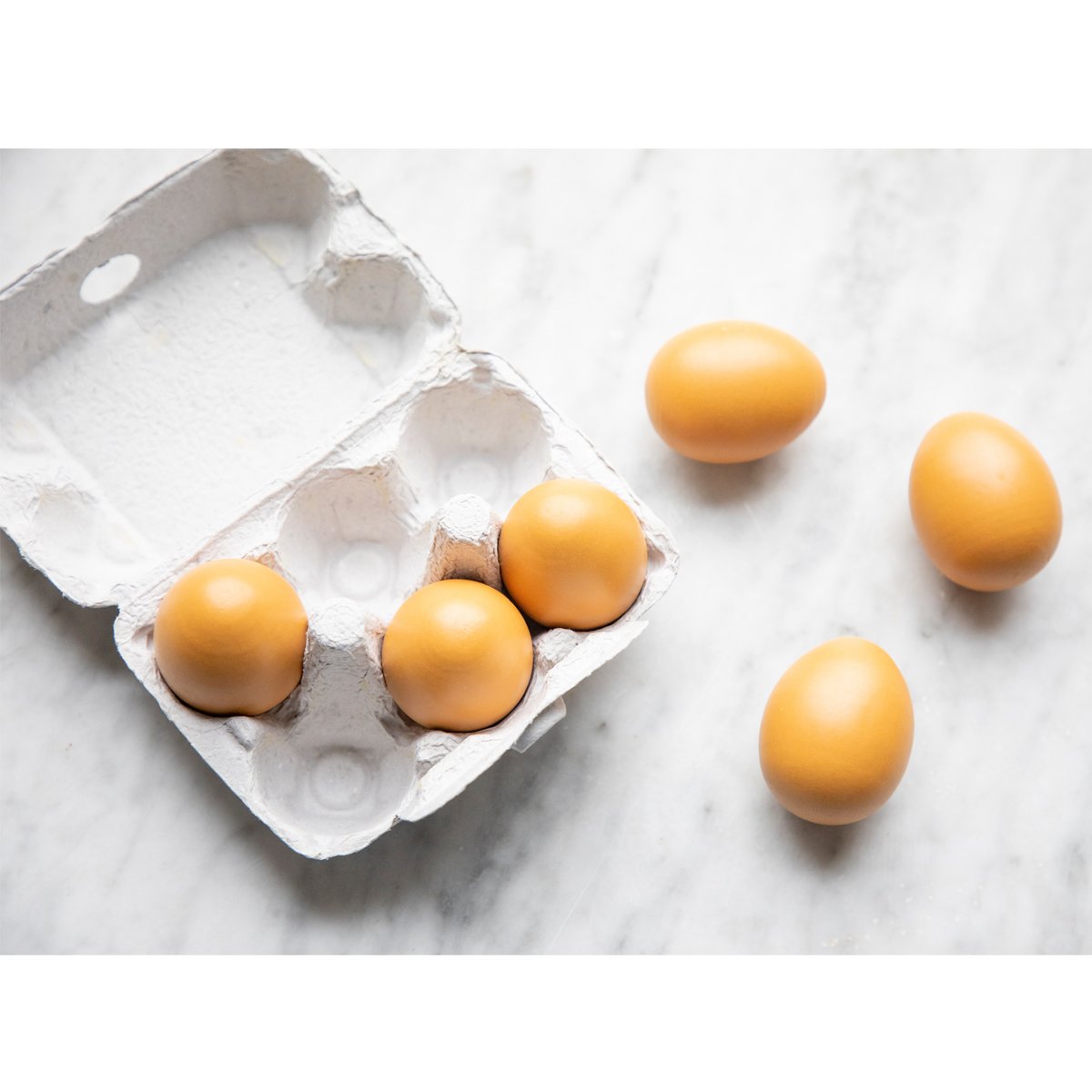 Oeufs en bois - 6 pièces