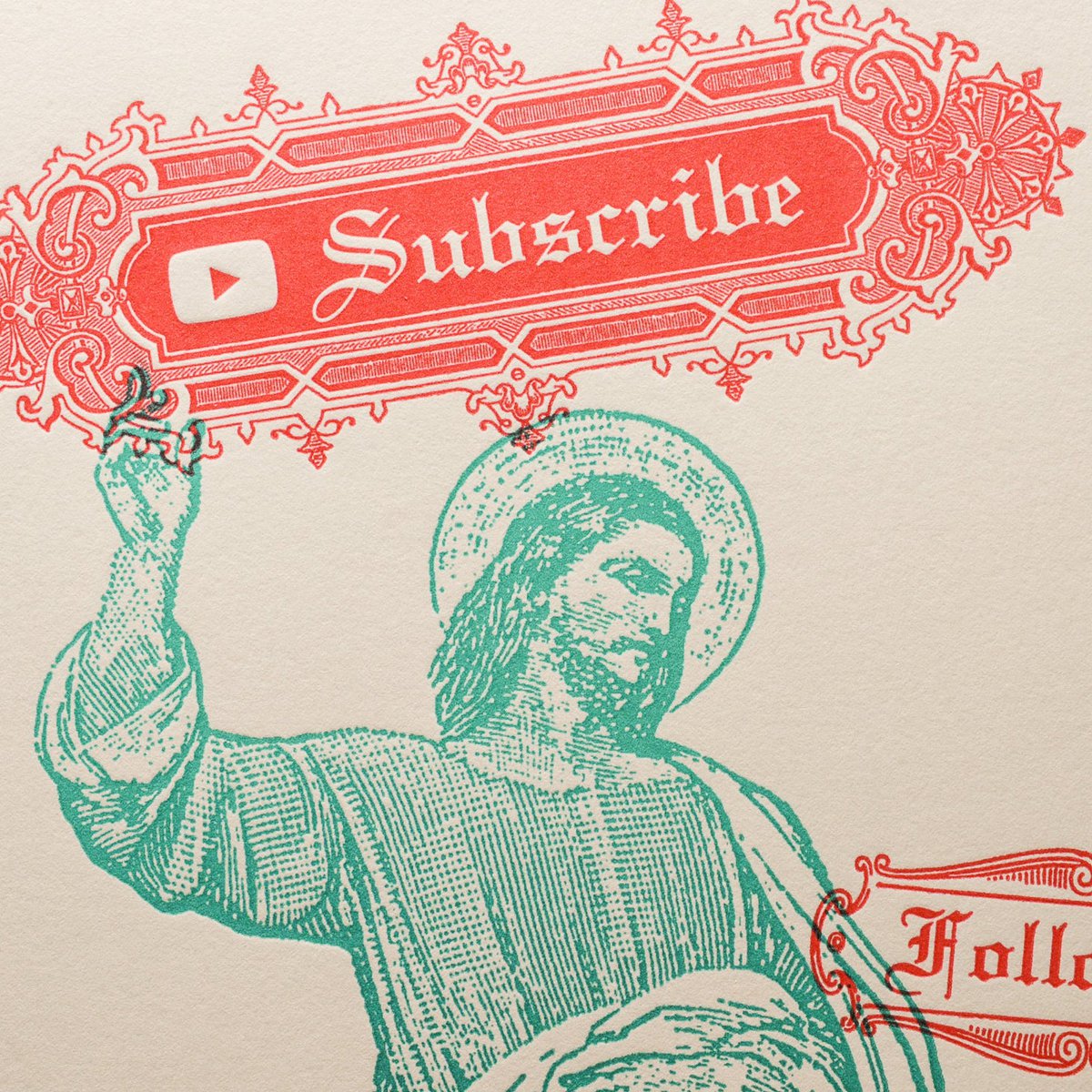 Plakat typograficzny A4 Influencer (Jezus)