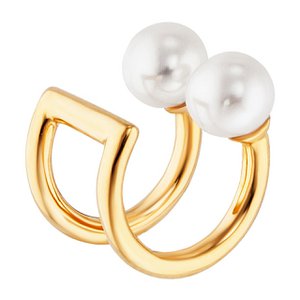 Ear Cuff 925 Silber vergoldete Perlen