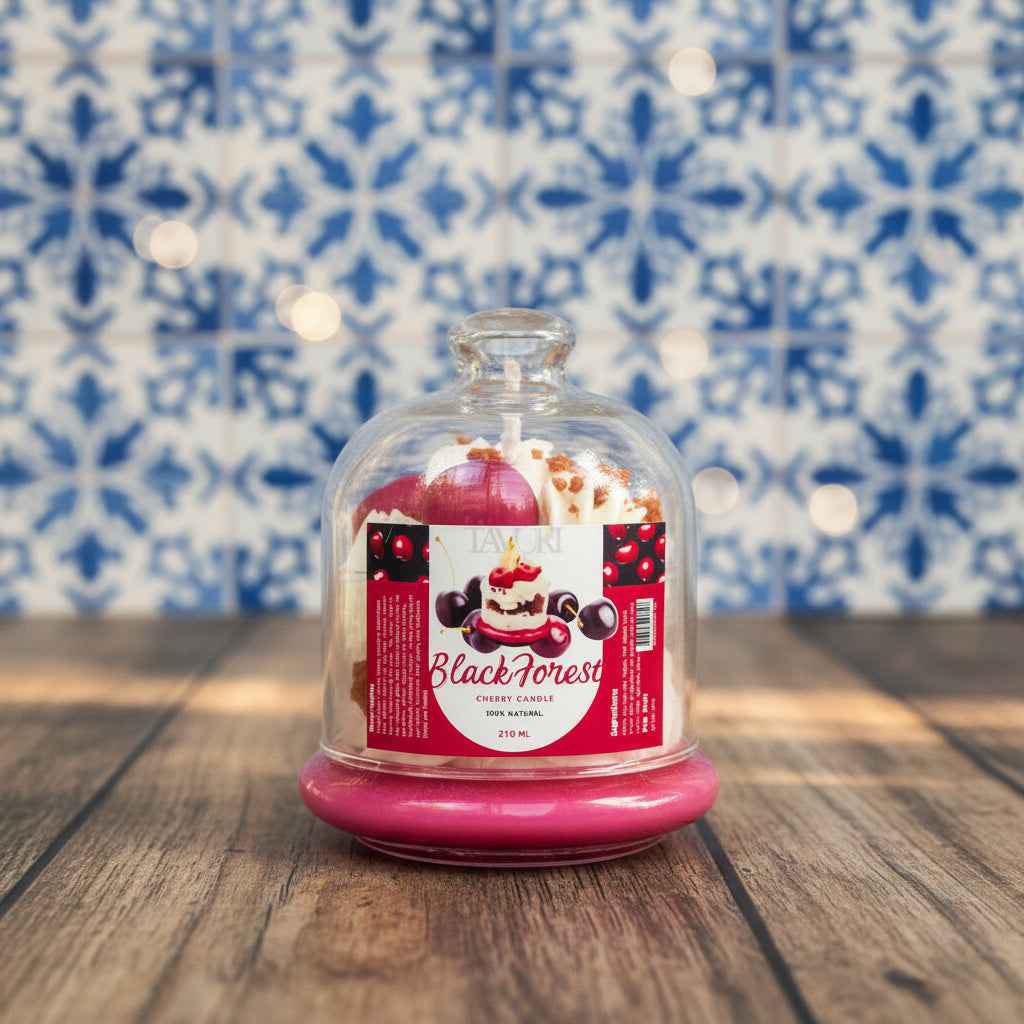 LAVURI Black Forest Cherry – Handmade Dessert Candle