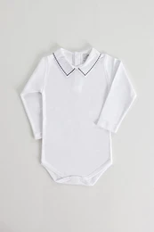 Body T-shirt dla niemowląt z kołnierzykiem, szczotkowane