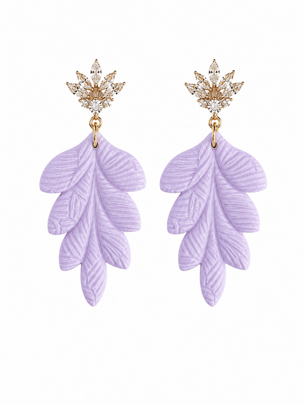 Liria - Leaf statement oorbellen