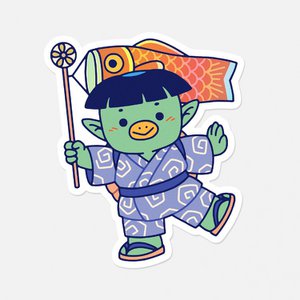 "Pickles - Koinobori" Holographic Sticker