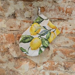 Guanto da forno da cucina artigianale | Lino Limone