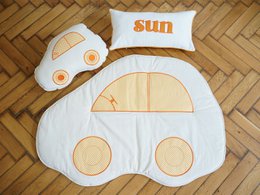 Children's car mat "Honey checkered"
