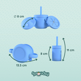 Vaso de práctica para bebé con pajita – Teddy Bear