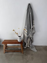 Muslin blanket - light gray-white - 2.20 x 2.50 m MESSE
