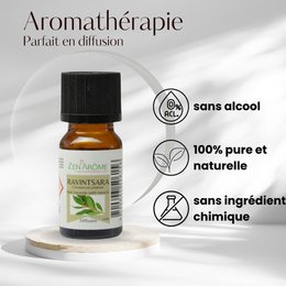 Huile Essentielle – Ravintsara - 10 ml – Utilisation pour la Diffusion – Conditionnée en France