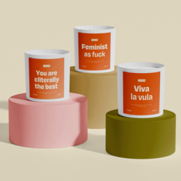 Candle with saying You are cliterally the best