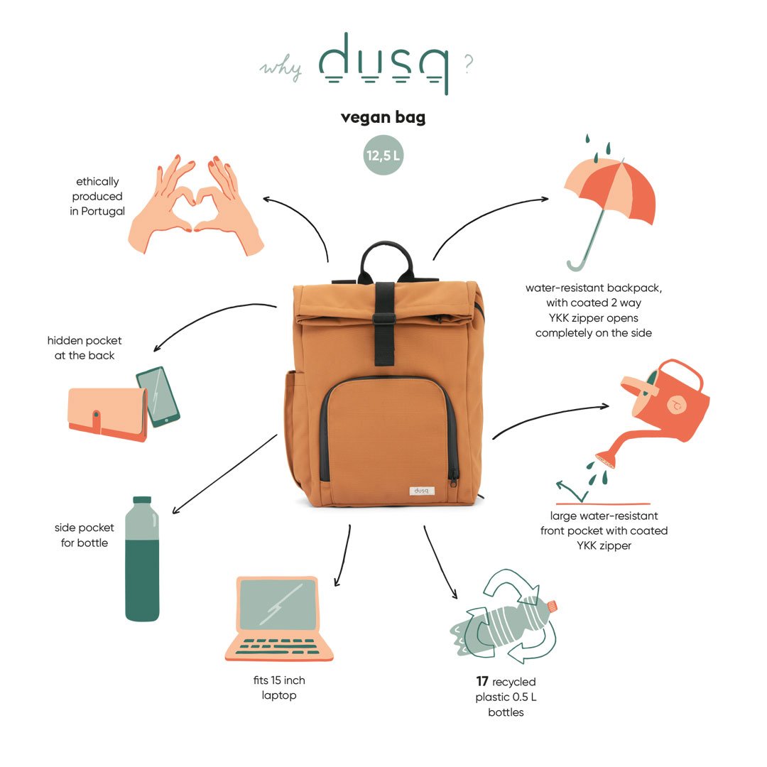 vegan bag | canvas - sunset cognac