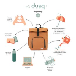 sac vegan | toile - cognac coucher de soleil