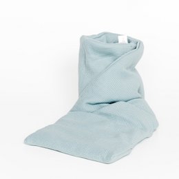 Écharpe chauffante Lagune bleu | 70 cm | graines de lin biologique
