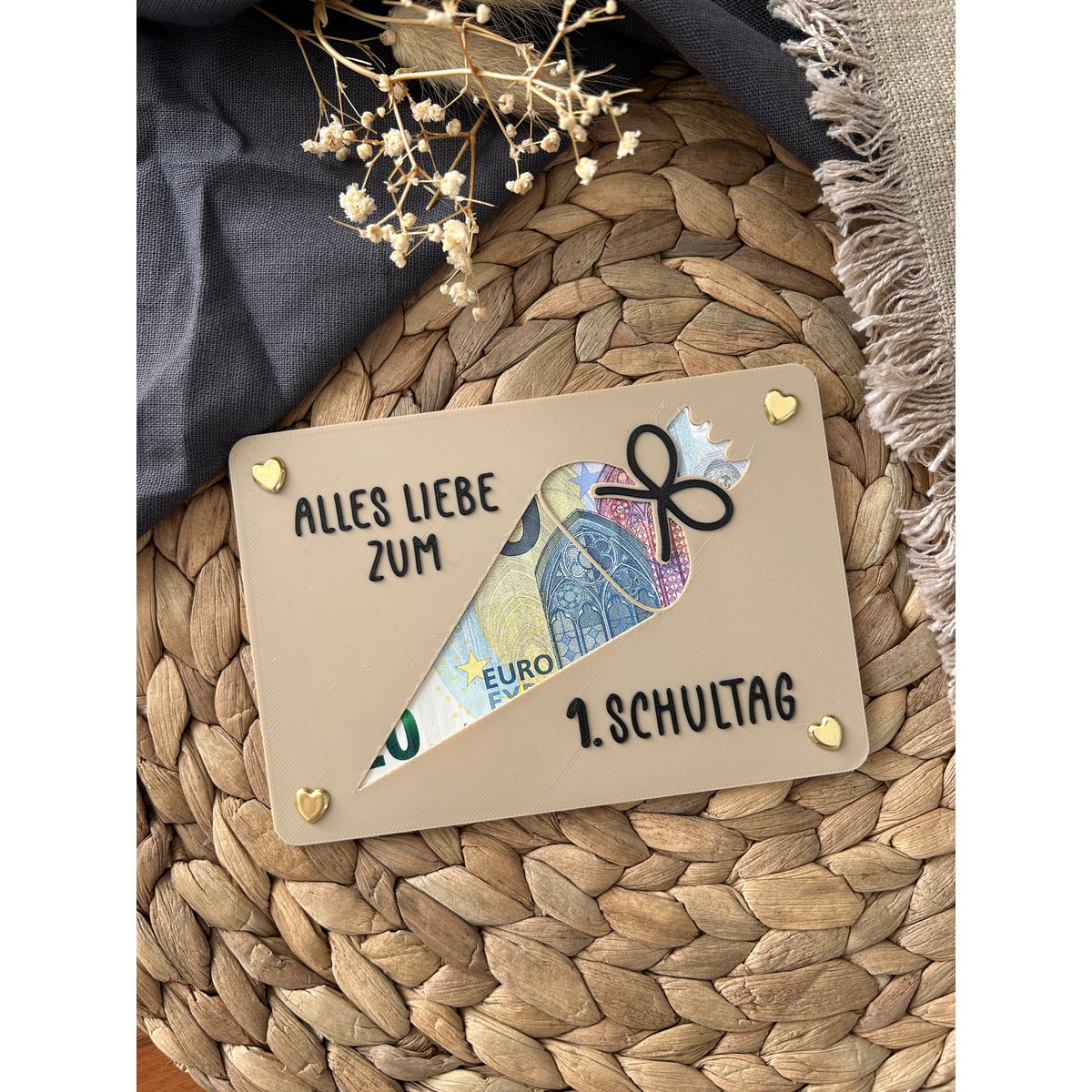 Money gift for starting school - money gift card for the first day of school - creative gift idea for those starting school