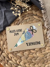Money gift for starting school - money gift card for the first day of school - creative gift idea for those starting school