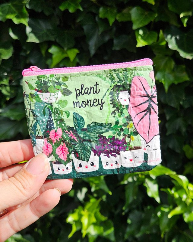Mini tegnebogplantepenge fra genanvendt plastik