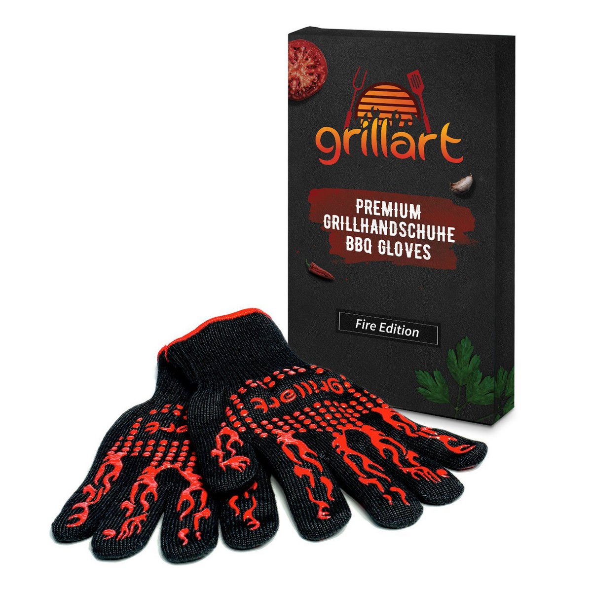 High-quality barbecue gloves - extremely heat-resistant made of aramid fibers