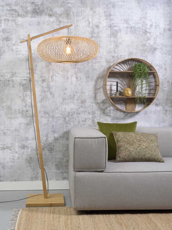 Vloerlamp Cango nat/kap naturel, S