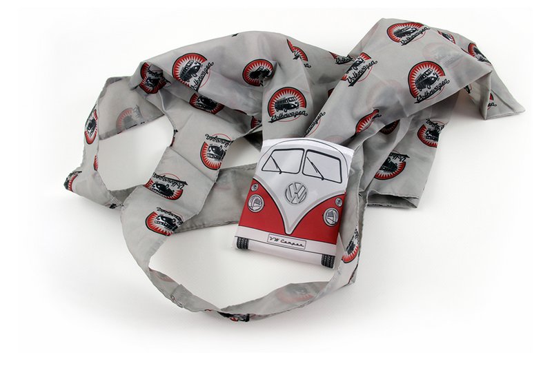 Volkswagen VW T1 Bus Shopper Bag, foldable - Front/Grey
