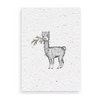 Christmas card alpaca with Christmas twig