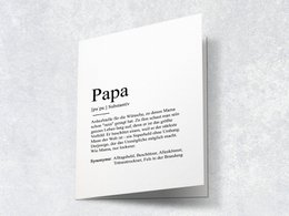 Definición "papá" tarjeta de felicitación