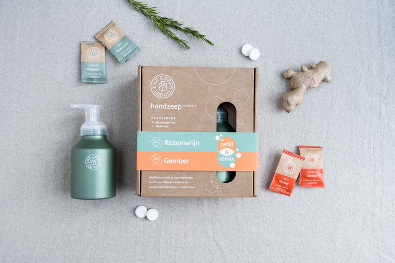 Coffret Comprimés de Savon pour les Mains – Romarin et Gingembre
