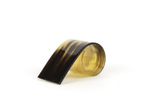 Set of 6 napkin rings in marbled black horn