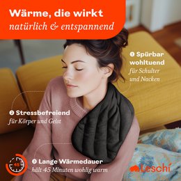 Bio-Körnerkissen, mikrowellengeeignet, Wärmekissen für Bauch & Rücken, Rechteck
