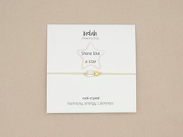 Armband rock, berg kristal, zilver en goud