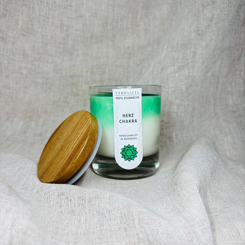 Heart Chakra | Scented candle soy wax – relaxing – meditation – chakra heart (green)