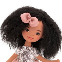 Soft toy, Sweet Sisters - Tina in a Pink Dress with Sequins + bonus accessories set (35cm)