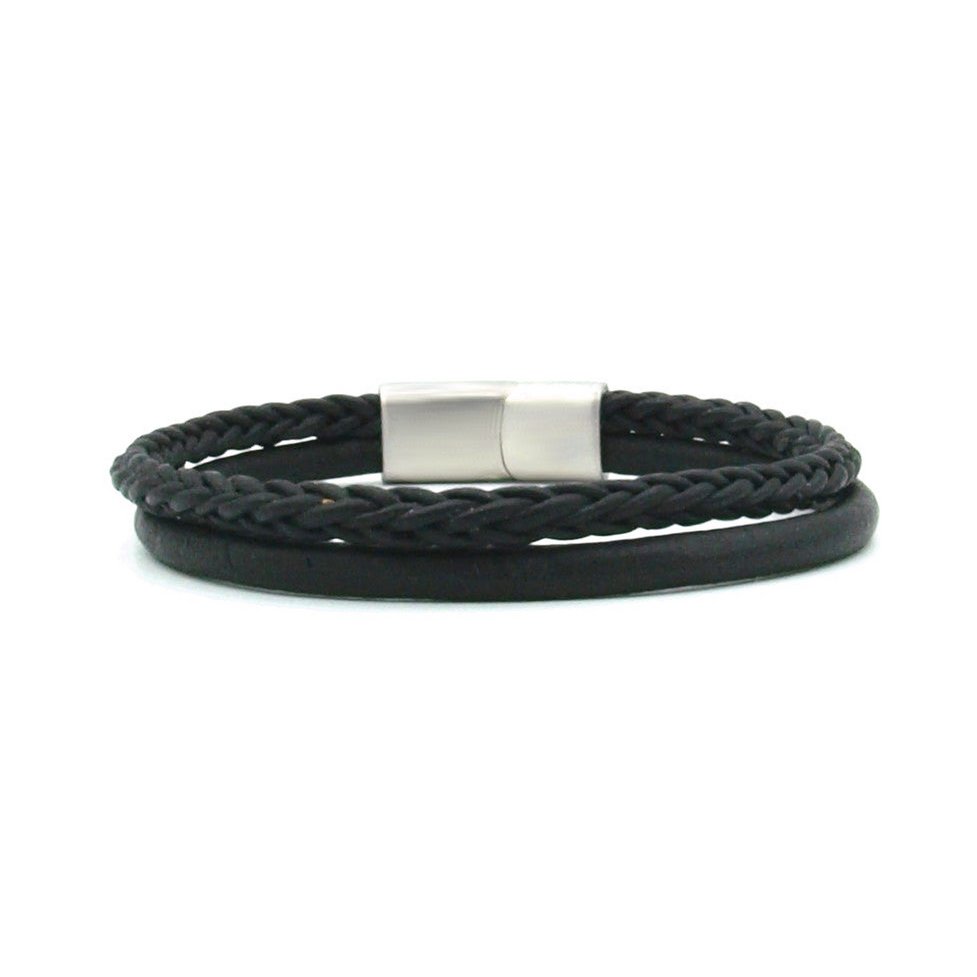 Semarang mix zwart - 4mm- zilver of goud