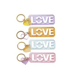 Sleutelhangers LOVE Geassorteerd 4 kleuren