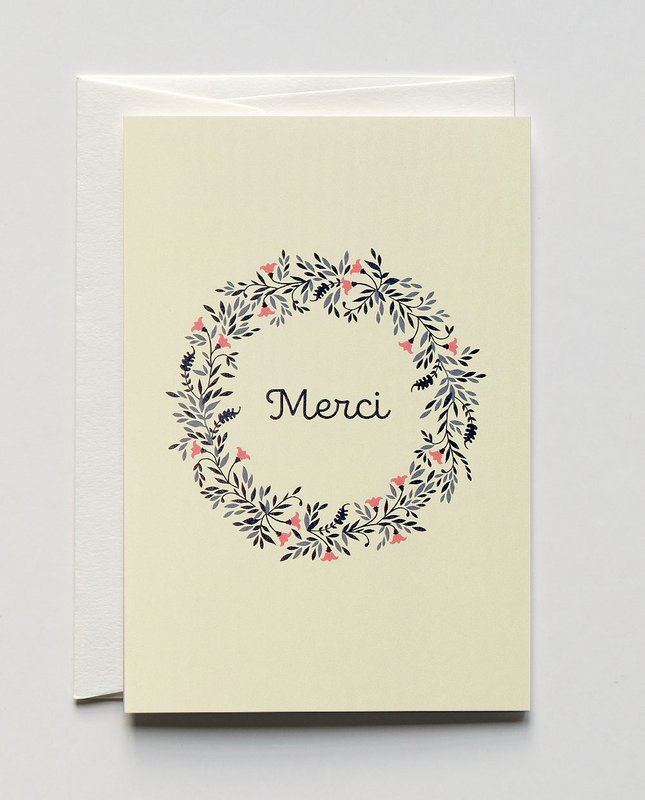 Thank you card Merci