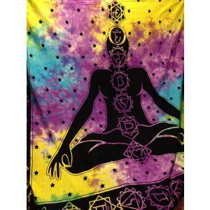 7-Chakra-Wandteppich, 240 x 220 cm