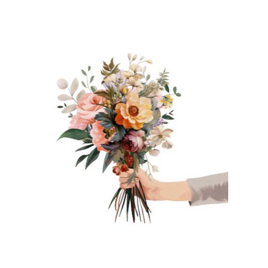 Duurzame kaart - Holding bouquet