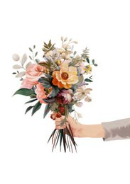Duurzame kaart - Holding bouquet