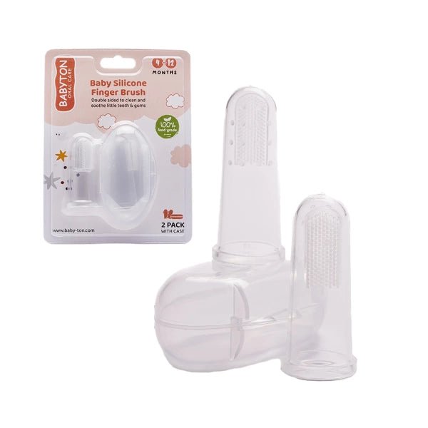 Babyton silicone finger teeth brush 2 pieces
