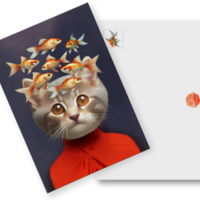 Postcard Cats "Purrealistic Kitten"