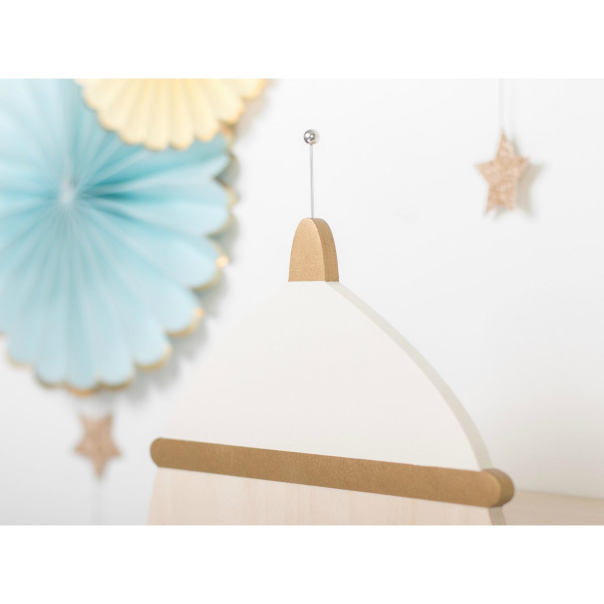 Raketenregal "Rockin 'Rocket" Weiß und Holz-Gold